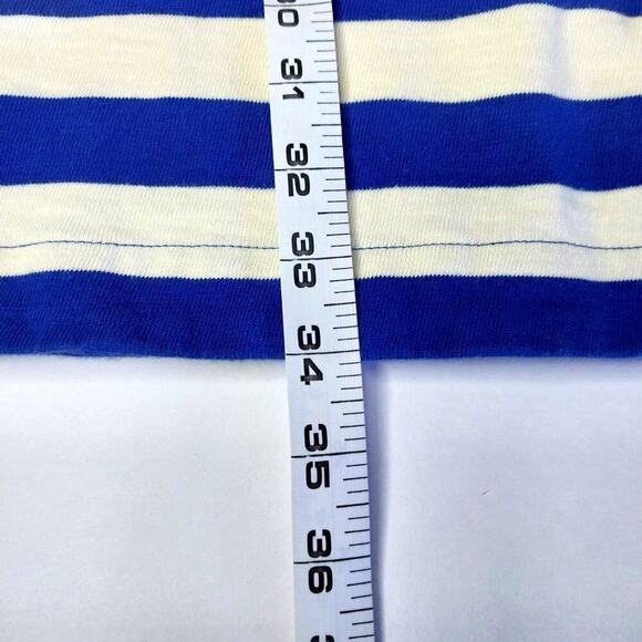J Crew Striped T-Shirt Dress Size Medium Blue Casual Preppy Cotton - Picture 8 of 12